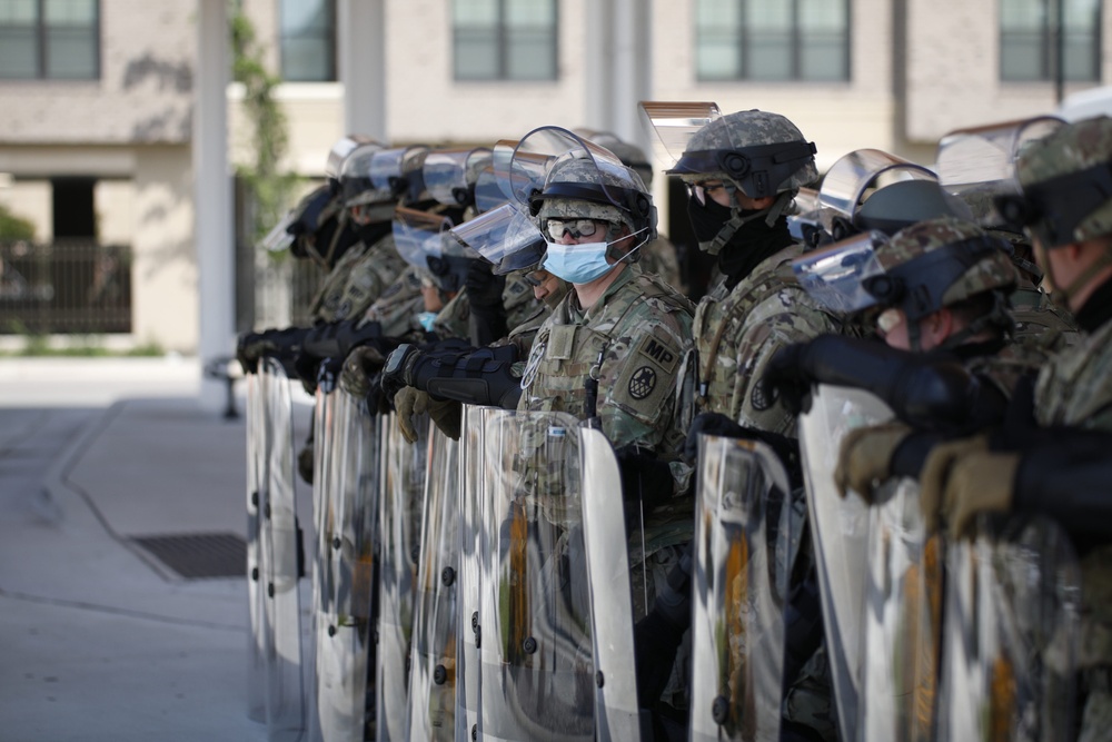 National Guard Military Police support Greenville Law Enforcement