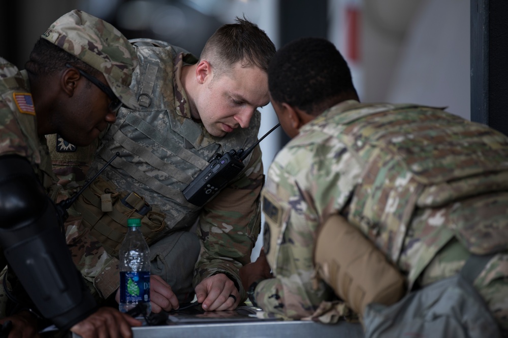 National Guard Military Police support Greenville Law Enforcement