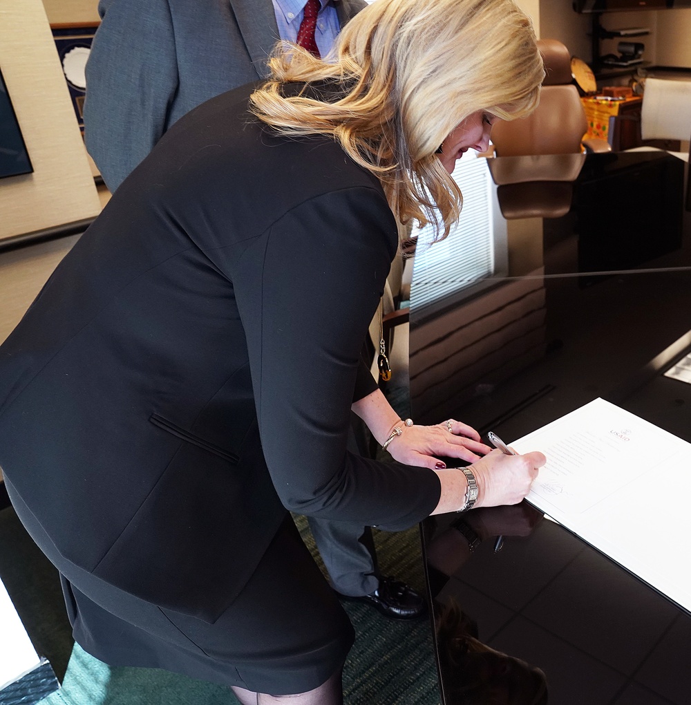 Michelle Bekkering is sworn in as Assistant Administrator of the Bureau for Economic Growth, Education and Environment