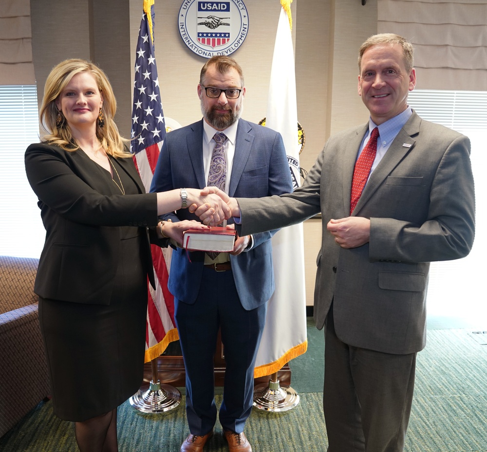 Michelle Bekkering is sworn in as Assistant Administrator of the Bureau for Economic Growth, Education and Environment