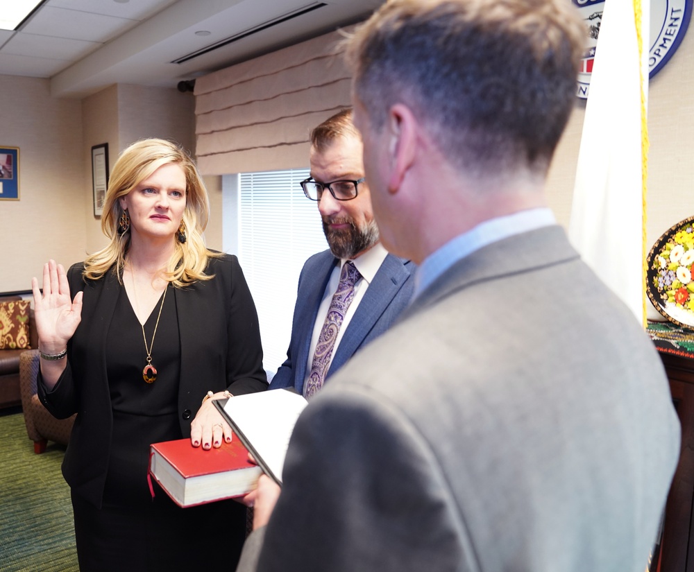 Michelle Bekkering is sworn in as Assistant Administrator of the Bureau for Economic Growth, Education and Environment