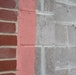 Brick section of the exterior mock-up