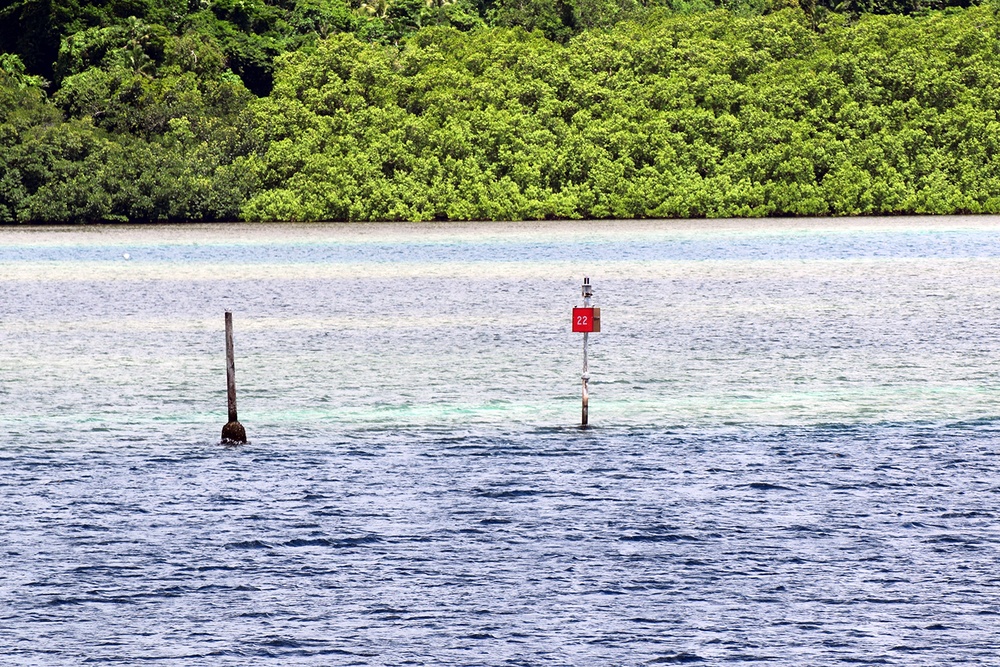 Coast Guard Cutter Sequoia conducts aids to navigation work off Palau