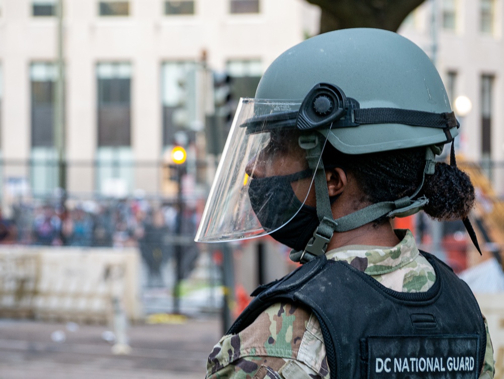 National Guard Support Local Authorities with White House Protest