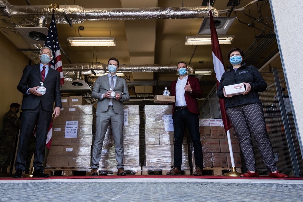 US donates medical supplies to Latvia to help fight COVID-19
