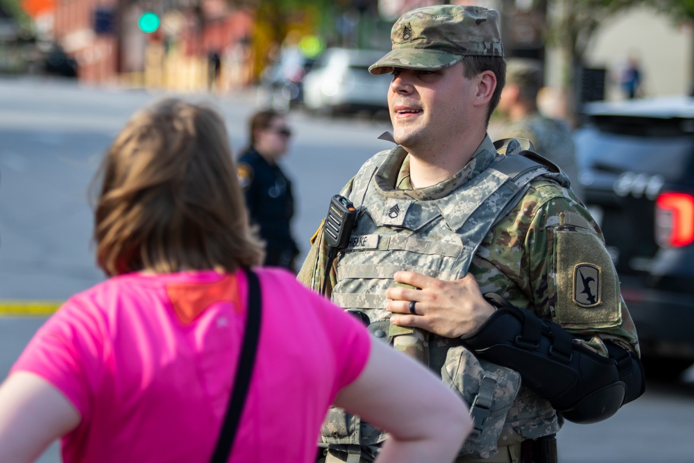 Nebraska National Guard supports local law enforcement in Omaha