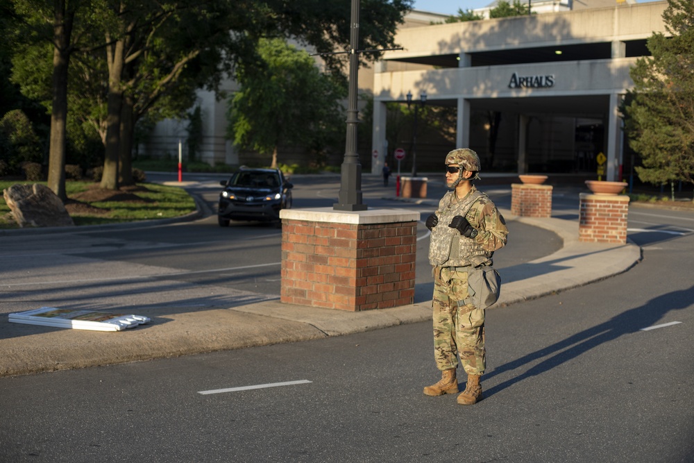 NC Guard’s 213th Military Police support local law enforcement in Raleigh