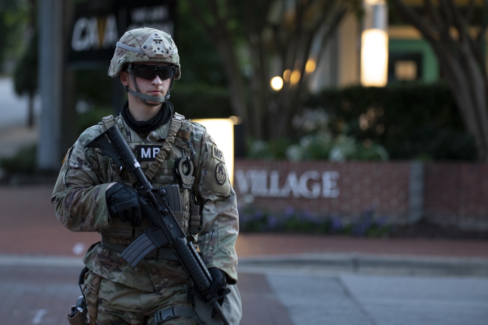 NC Guard’s 213th Military Police support local law enforcement in Raleigh