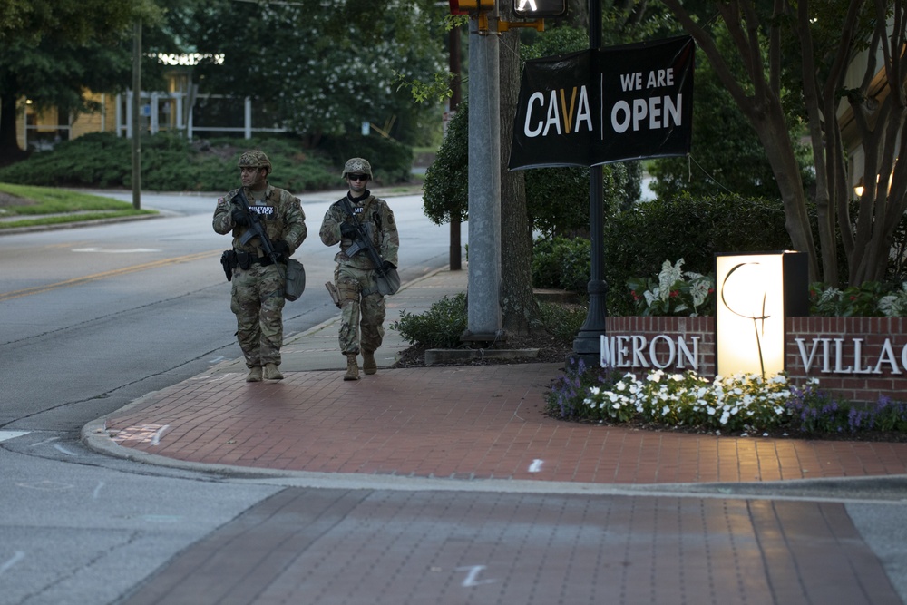 NC Guard’s 213th Military Police support local law enforcement in Raleigh