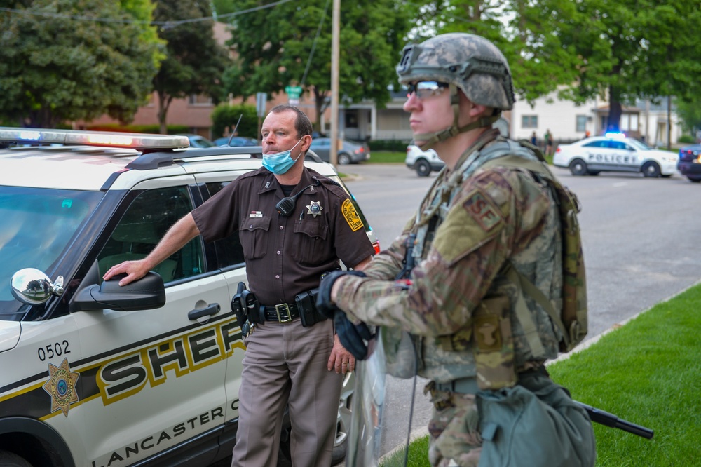 Nebraska National Guard supports law enforcement at Hall of Justice