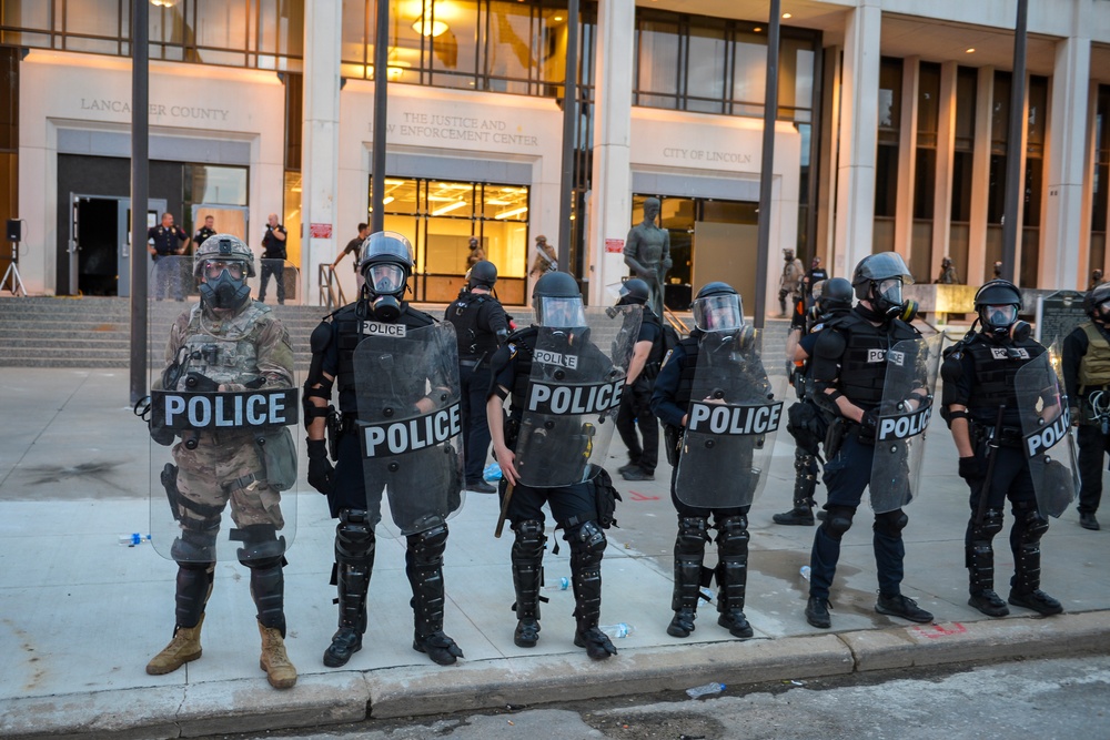 Nebraska National Guard supports law enforcement at Hall of Justice