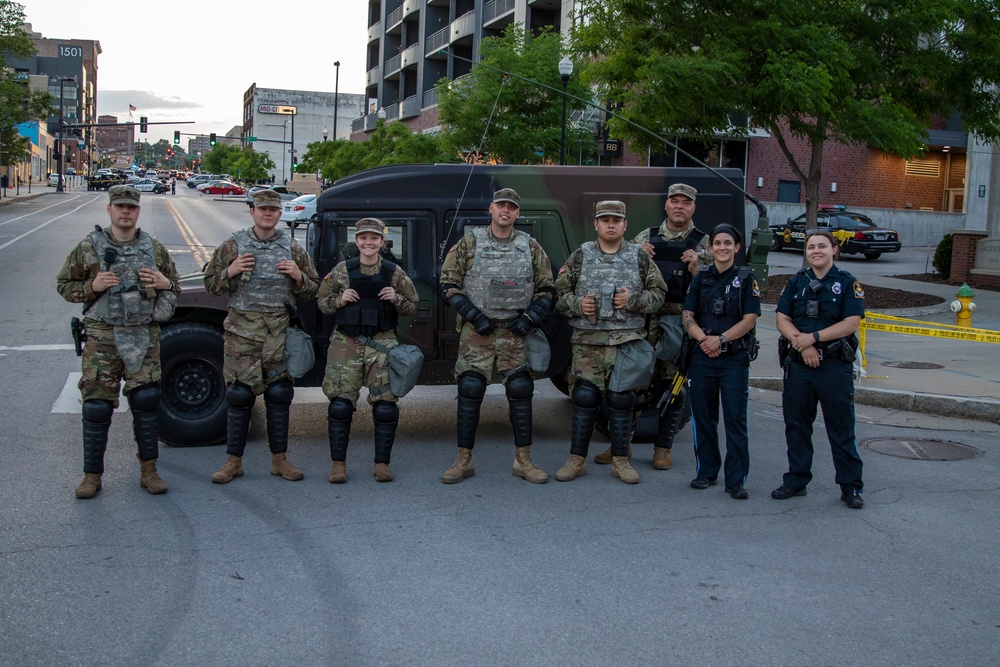 Nebraska National Guard supports local law enforcement in Omaha