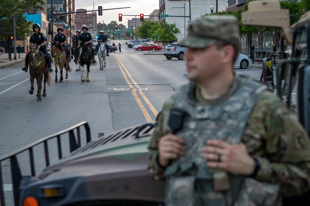 Nebraska National Guard supports local law enforcement in Omaha