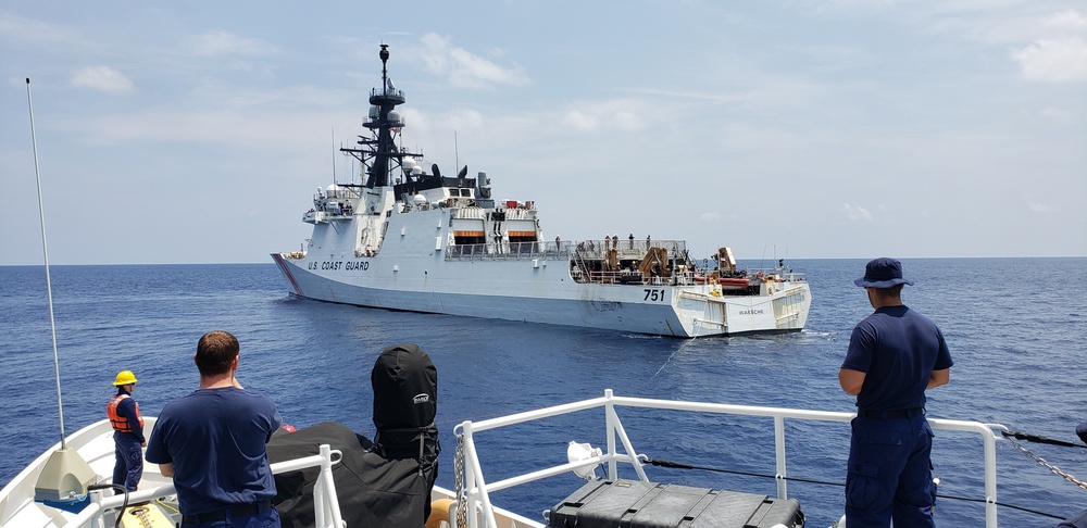 Coast Guard Cutter Waesche conducts counterdrug operations in the Eastern Pacific Ocean