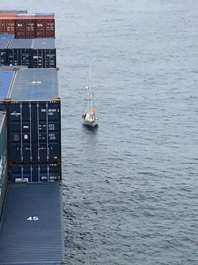 Coast Guard, good Samaritans, rescue 67-year-old man from derelict sailing vessel, Dutch Harbor, Alaska