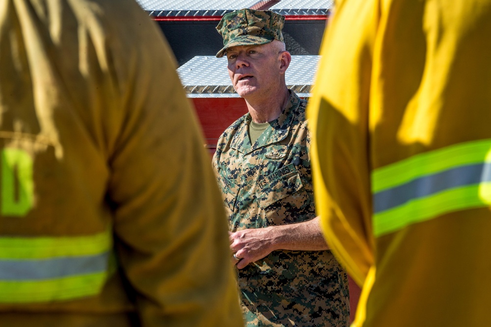 MCI-West commanding general visits CPFD's Fire School