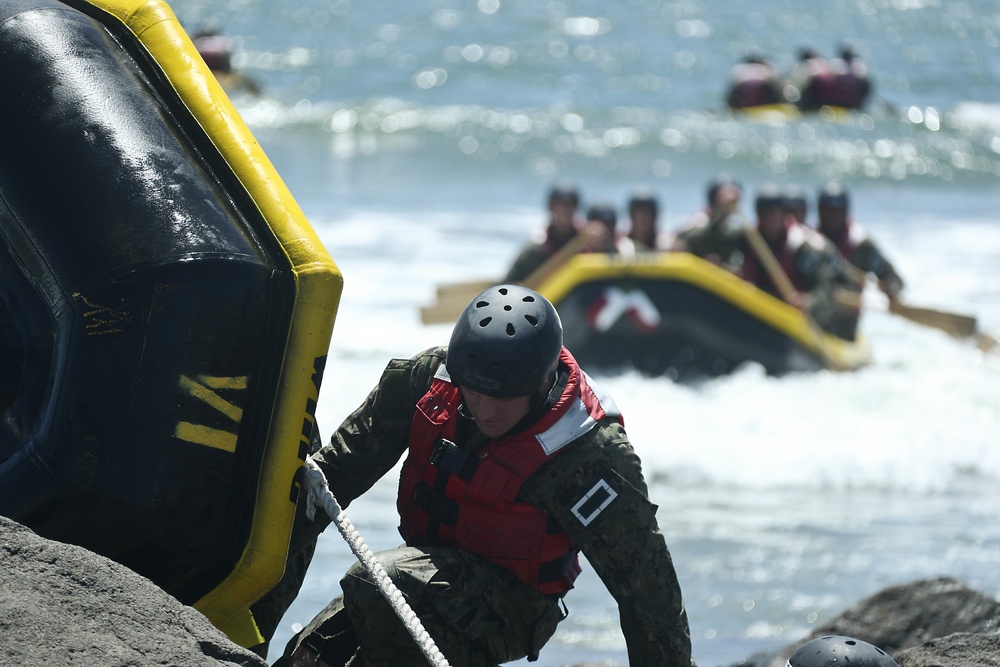 SEAL Candidates Perform Rock Portage