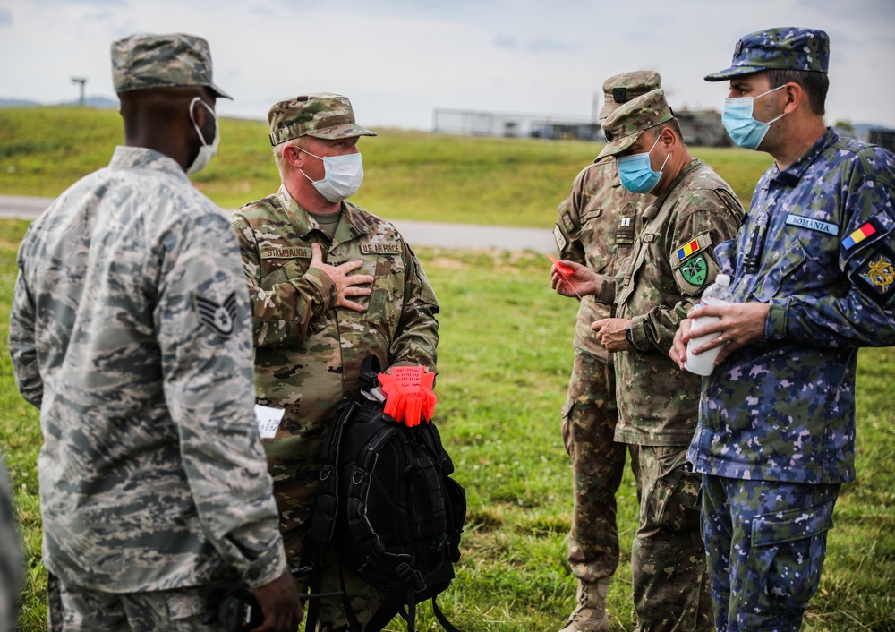 Romanian Military Delegation Observes Training at 117th Air Refueling Wing.