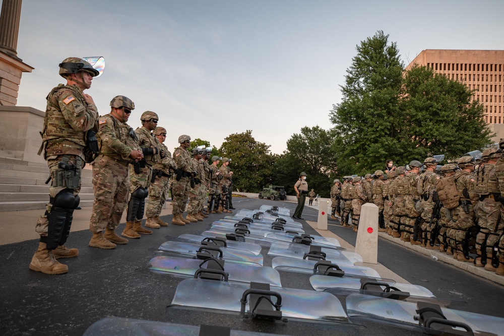 Tennessee National Guard Lays Down Their Shields
