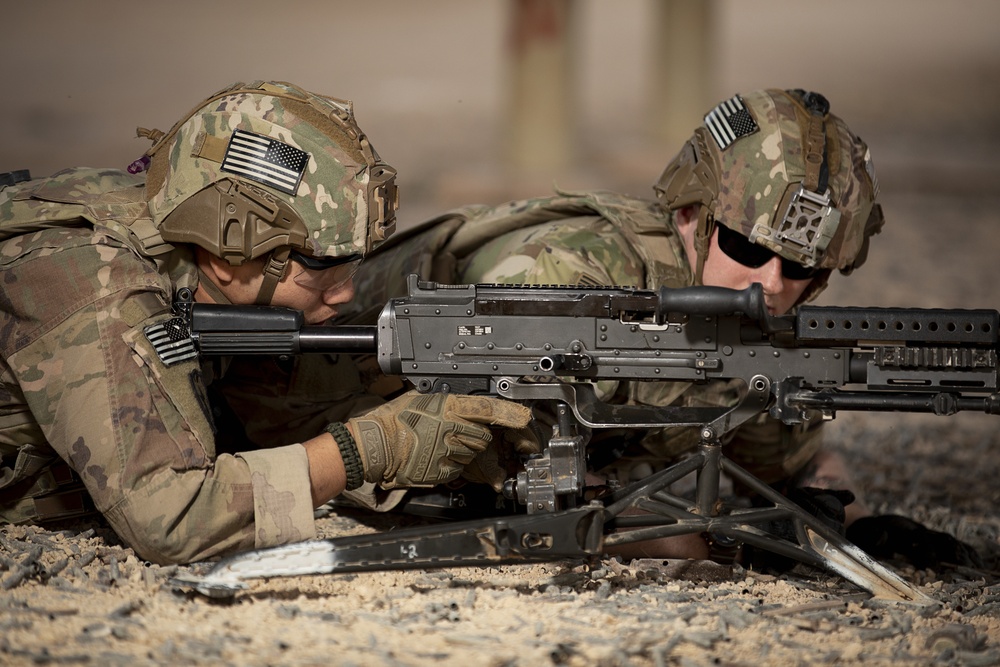 Coalition M240B live fire exercise