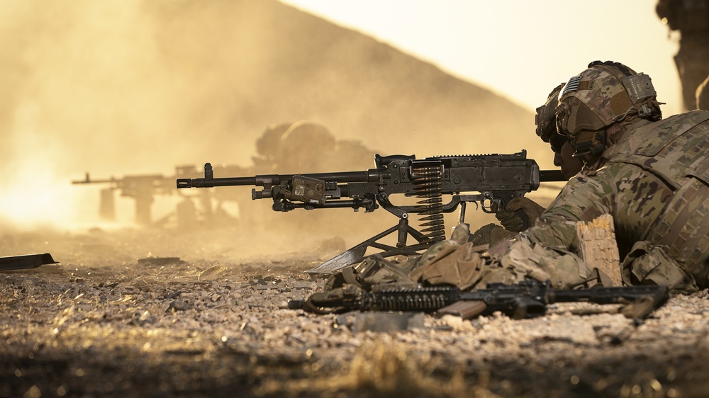 Coalition M240B live fire exercise