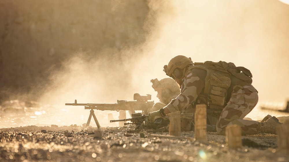 Coalition M240B live fire exercise