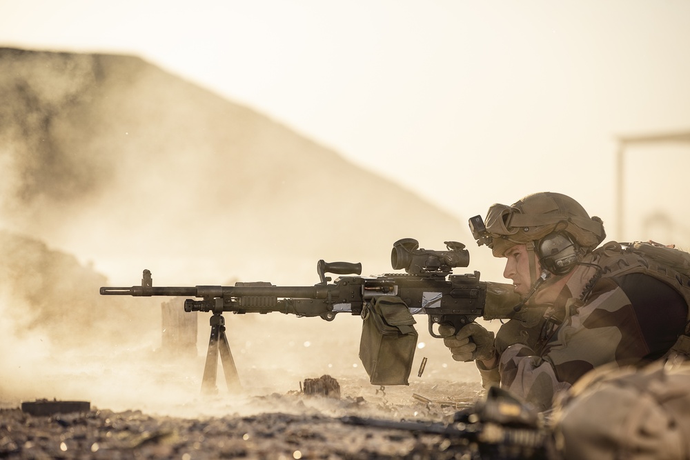 Coalition M240B live fire exercise