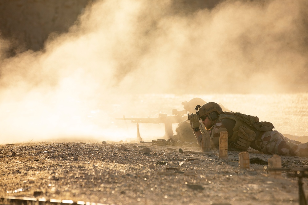 Coalition M240B live fire exercise