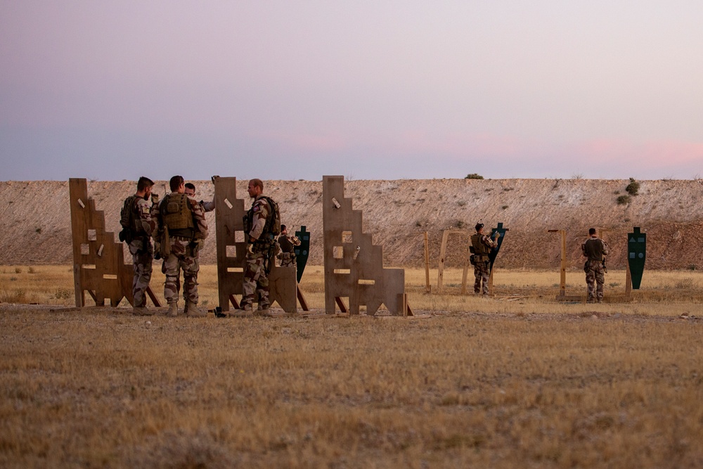 Coalition M240B live fire exercise