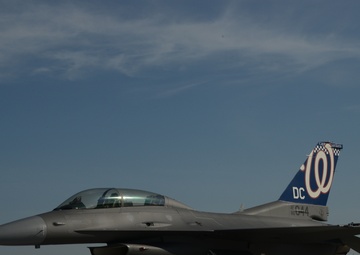 Nationals logo painted as ANG F-16 tail flash