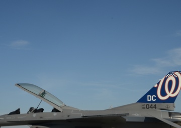 Nationals logo painted as F-16 tail flash