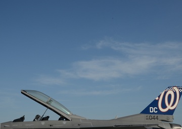 MLB Nats logo painted as ANG F-16 tail flash
