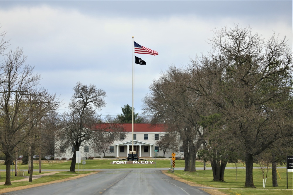 American Flag and Fort McCoy