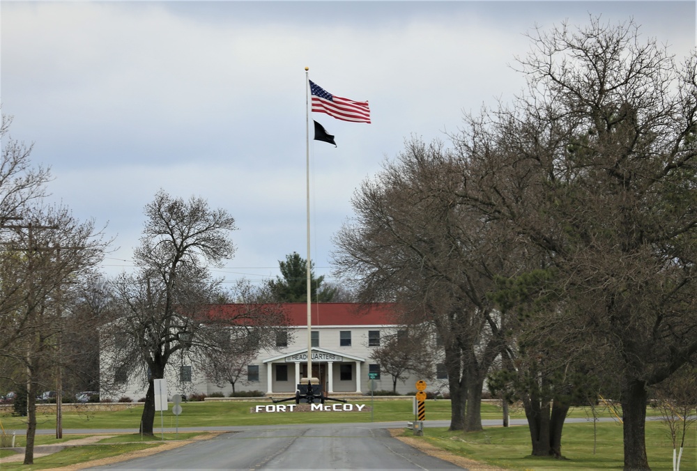 American Flag and Fort McCoy