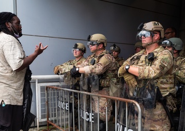 U.S. Airmen and Soldiers from the Georgia National Guard assist law enforcement agencies during Atlanta protests