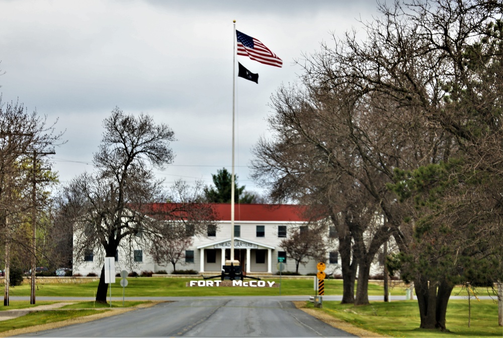 American Flag and Fort McCoy