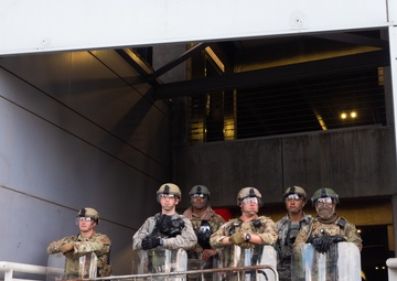 U.S. Airmen and Soldiers from the Georgia National Guard assist law enforcement agencies during Atlanta protests