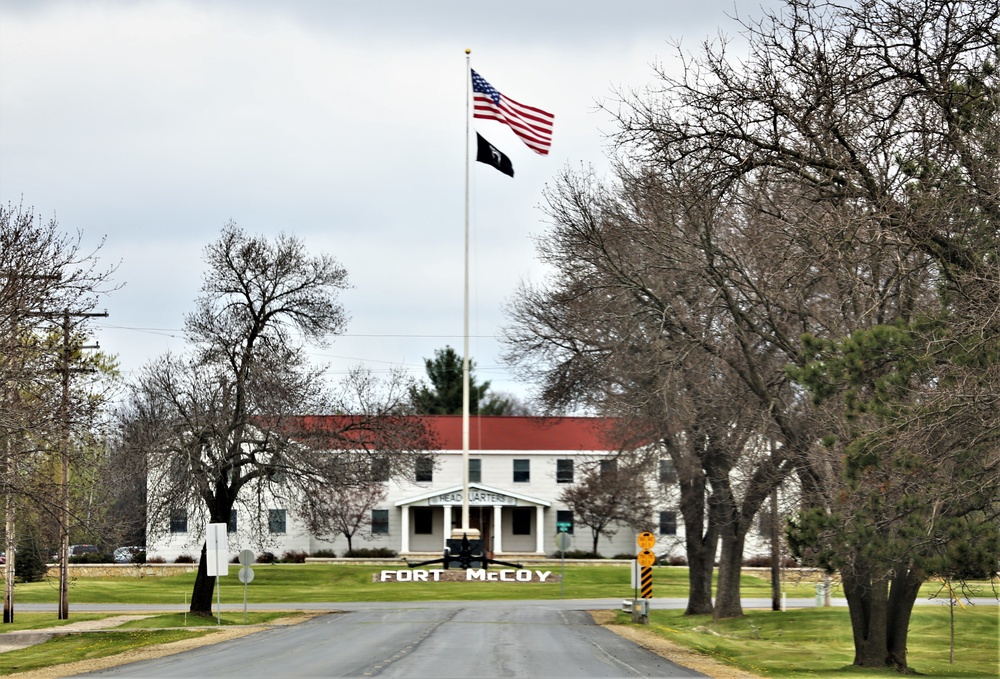 American Flag and Fort McCoy