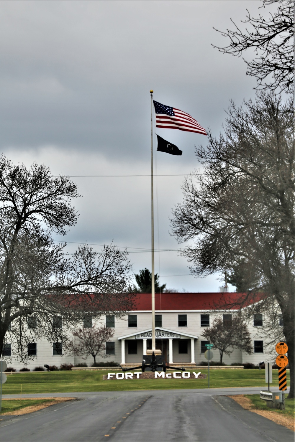 American Flag and Fort McCoy