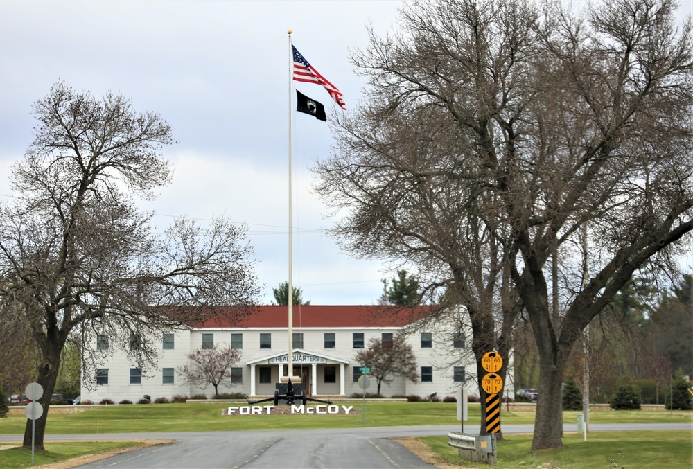 American Flag and Fort McCoy