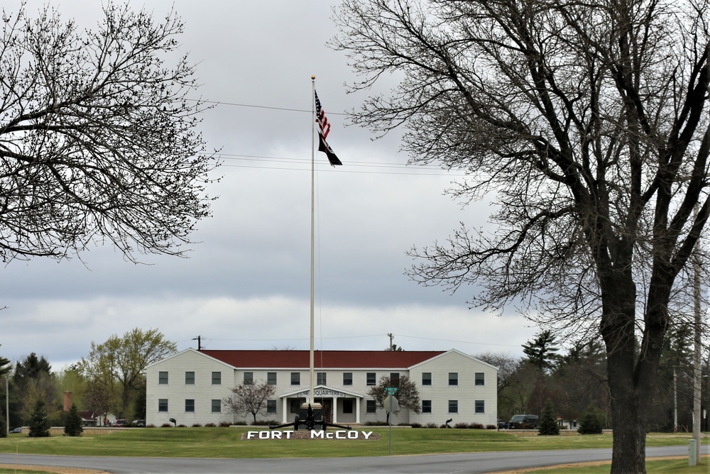 American Flag and Fort McCoy