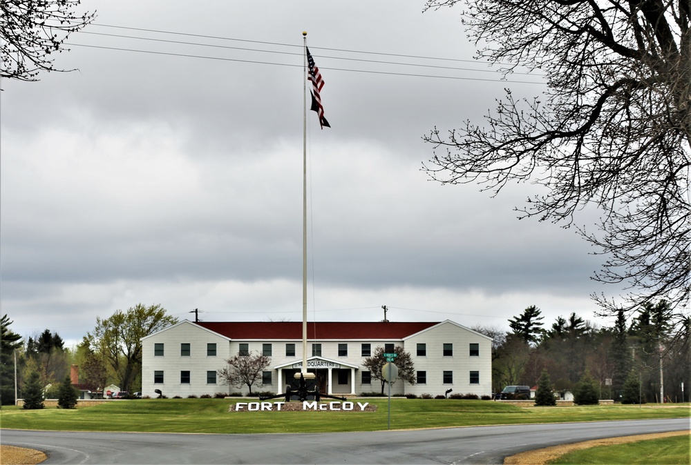 American Flag and Fort McCoy