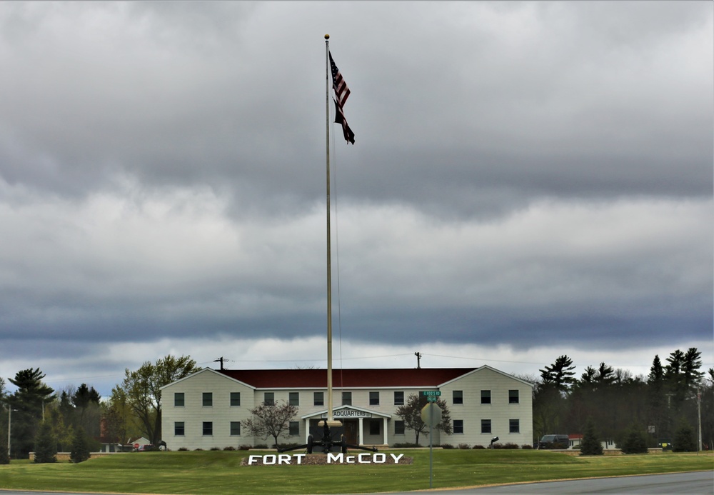 American Flag and Fort McCoy