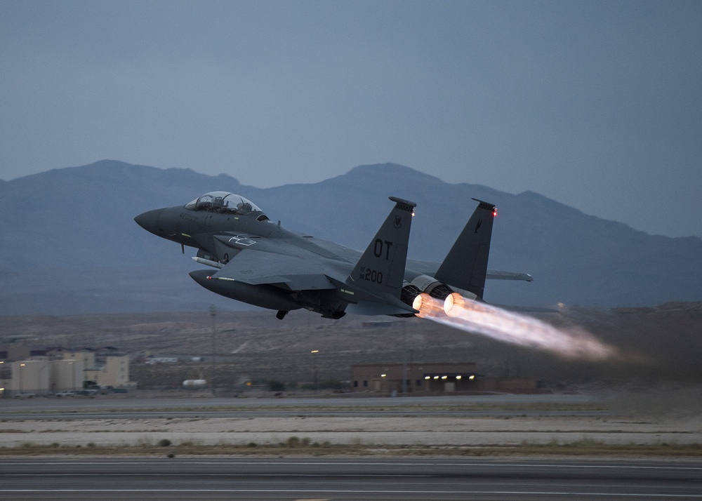 F-15E night takeoff