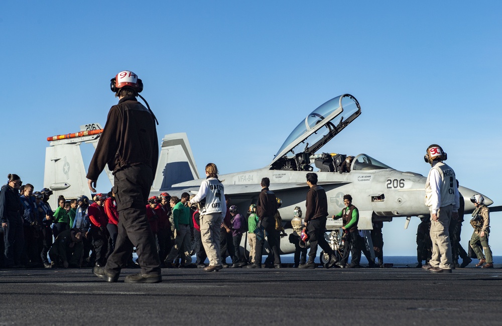 Nimitz Sailors Participate In FOD Walkdown