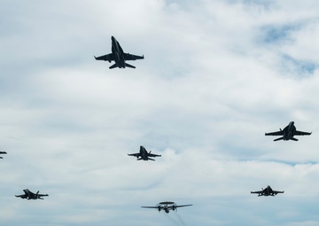 Nimitz CSG Aircraft Conduct Fly Over
