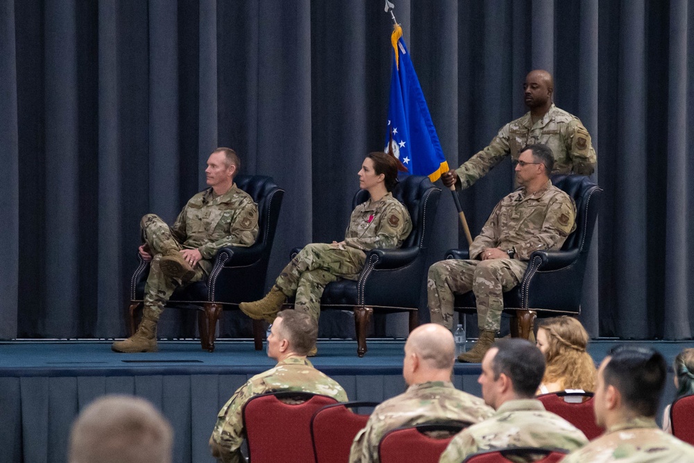 608th Air Operations Center change of command