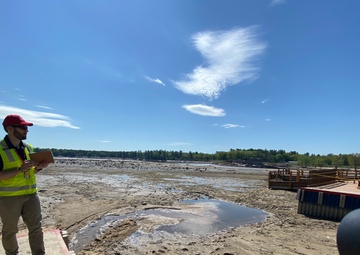 An empty Sanford Lake