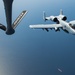 A U.S. Air Force KC-135 aircrew assigned to the 28th Expeditionary Air Refueling Squadron conducts an aerial refueling mission