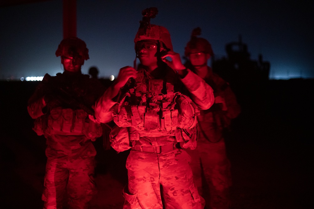 Coalition Night Live Fire at Al Asad Air Base